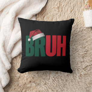 Bruh Meme Funny sagt Bro Weihnachten grüßen Kissen