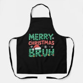 Bruh Meme Funny sagt Bro Weihnachten grüßen Schürze (Vorderseite)