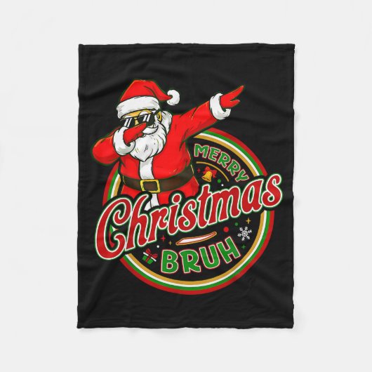 Bruh Meme Funny Saying Bro Greeting Teens Boys Men Fleecedecke (Vorderseite)