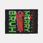 Bruh Meme Funny Saying Bro Greeting Teens Boys Men Fleecedecke (Vorderseite (Horizontal))