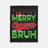 Bruh Meme Funny Saying Bro Greeting Teens Boys Men Fleecedecke (Vorderseite)