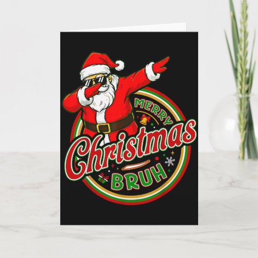 Bruh Meme Funny Saying Bro Greeting Teens Boys Men Karte (Vorderseite)