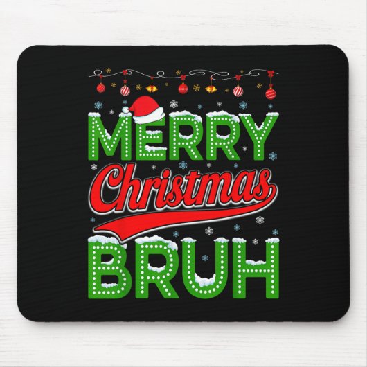 Bruh Meme Funny Saying Bro Greeting Teens Boys Men Mousepad (Vorne)