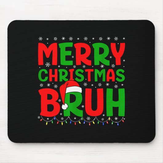 Bruh Meme Funny Saying Bro Greeting Teens Boys Men Mousepad (Vorne)