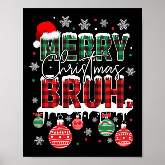 Bruh Meme Funny Saying Bro Greeting Teens Boys Men Poster (Vorne)