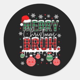 Bruh Meme Funny Sprichwort Bro Greens Teens Boys M Runder Aufkleber