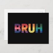 Bruh Meme Funny Sprichwort Bro Gruß Gay LGBT Pride Postkarte (Vorne/Hinten)