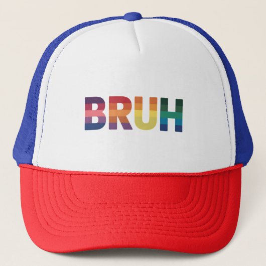 Bruh Meme Funny Sprichwort Bro Gruß Gay LGBT Pride Truckerkappe (Vorderseite)