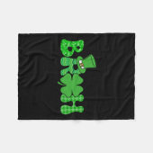 Bruh Meme Funny St Patricks Day Kleeblatt Irish Fleecedecke (Vorderseite (Horizontal))