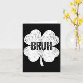 Bruh Meme Kleeblatt Funny St Patricks Day Teens Bo Karte (Gelbe Blume)