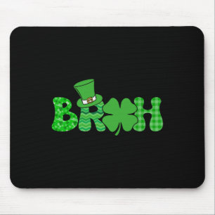 Bruh Meme Lustig St Patricks Day Shamrock Irisch  Mousepad