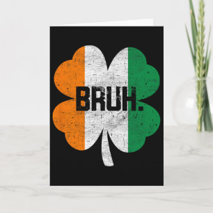 Bruh Meme Lustiger Spruch Bro Gruß Jungen St Patri Karte