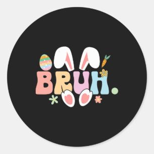 Bruh Meme Lustiger Spruch Bro Gruß Teenager Jungen Runder Aufkleber