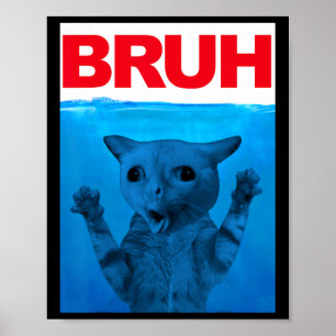 Bruh Meme Lustiger Spruch Bruder Gruß Teenager Jun Poster