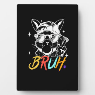 Bruh Meme Oaster Cool Bunny Face Sonnenbrille Men Fotoplatte