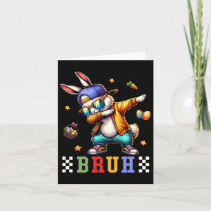 Bruh Meme Ostertag Funny Bunny Eggs Teens Boys K Karte