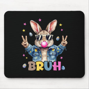 Bruh Meme Ostertag Funny Bunny Eggs Teens Boys K Mousepad