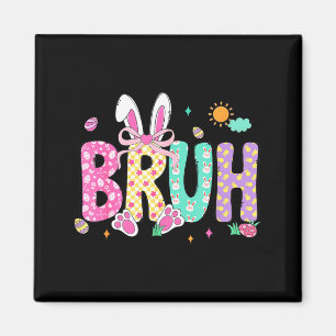 Bruh Meme Ostertag Lustiger Hase Eier Jungen Mädch Magnet