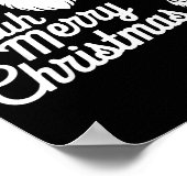 Bruh Merry Christmas Funny Santa Pajama Teens Boys Poster (Ecke)