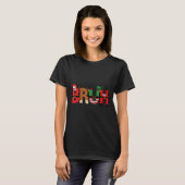 Bruh Merry Christmas Funny Santa Squad Pajamas Xma T-Shirt (Vorne ganz)