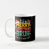 Bruh Merry Christmas Santa Hat Ugly Sweater Theme  Kaffeetasse (Links)
