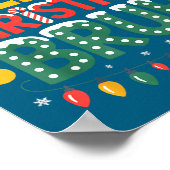 Bruh Merry Christmas Santa Hat Ugly Sweater Theme  Poster (Ecke)
