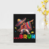 Bruh Mexican Boy Dabbing Poncho Cinco De Mayo Kids Karte (Gelbe Blume)