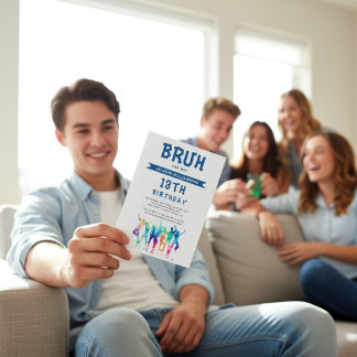 BRUH modern zwischen dem Geburtstag Einladung