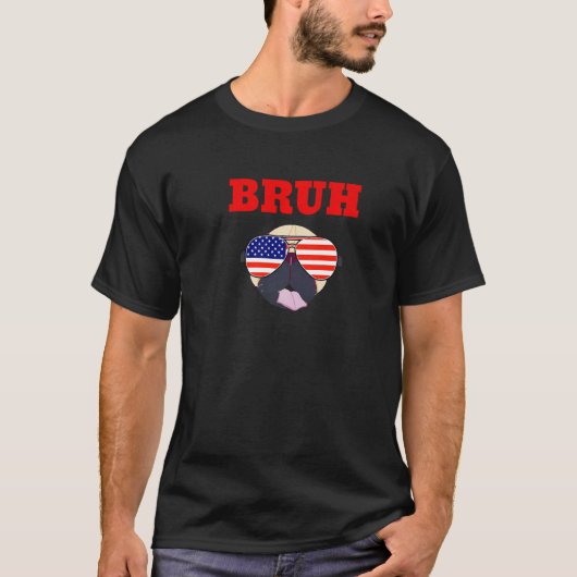 Bruh Mops Dog Meme Funny Premium T-Shirt (Vorderseite)