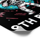 Bruh My 9th Birthday Astronaut Dab 9 Bday Boys Gir Poster (Ecke)