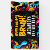 Bruh Neon Graffiti Hip Hop Street Art Birthday Banner (Vertikal)