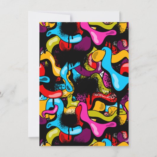 Bruh Neon Graffiti Hip Hop Street Art Kids Dankeskarte (Rückseite)