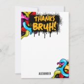 Bruh Neon Graffiti Hip Hop Street Art Kinder Dankeskarte (Vorderseite)