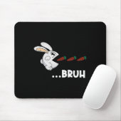 Bruh Oaster Bunny Eating Chocolate Carrots Rabbit Mousepad (Mit Mouse)