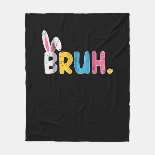 Bruh Oaster Bunny Niedlich Meme for Kids _1 Fleecedecke
