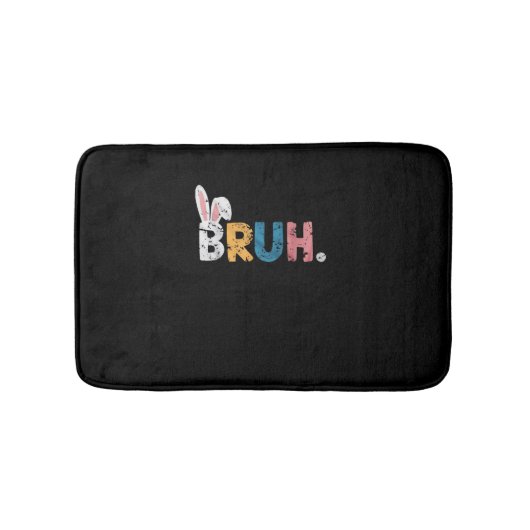 Bruh Oaster Bunny Niedlich Meme for Kids _2 Badematte (Vorderseite)