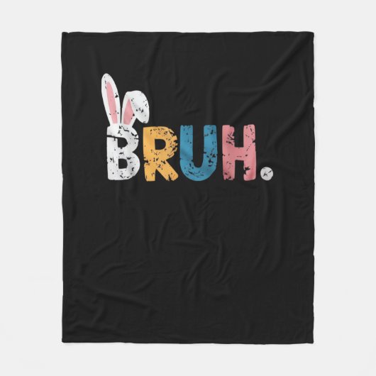 Bruh Oaster Bunny Niedlich Meme for Kids _2 Fleecedecke (Vorderseite)