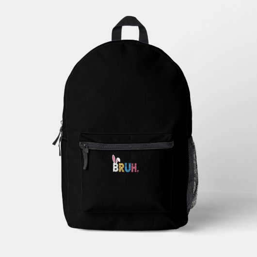 Bruh Oaster Bunny Niedlich Meme for Kids _3 Bedruckter Rucksack (Vorderseite)