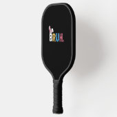 Bruh Oaster Bunny Niedlich Meme for Kids _3 Pickleball Schläger (Links)