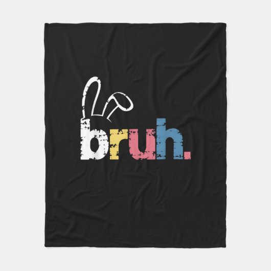 Bruh Oaster Bunny Niedlich Meme for Kids _4 Fleecedecke (Vorderseite)