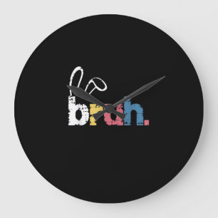 Bruh Oaster Bunny Niedlich Meme for Kids _4 Große Wanduhr