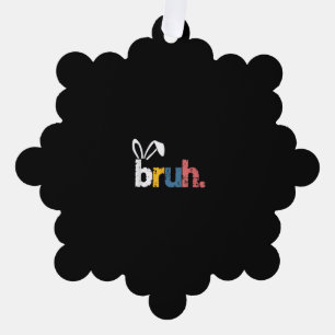 Bruh Oaster Bunny Niedlich Meme for Kids _5 Ornament Karte