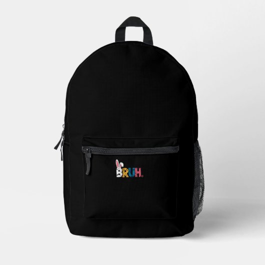 Bruh Oaster Bunny Niedlich Meme for Kids _6 Bedruckter Rucksack (Vorderseite)