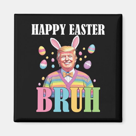 Bruh Oaster Day Funny Rabbit Bunny Happy Oaster Tr Magnet (Vorne)