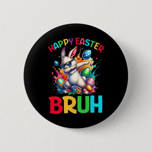 Bruh Oaster Eggs Teens Jungs Kinder Ostern Bunny E Button (Vorderseite)