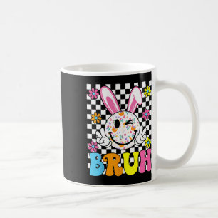 Bruh Oster Day Funny Bunny Eggs Groovy Smile Face Kaffeetasse