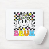 Bruh Oster Day Funny Bunny Eggs Groovy Smile Face Mousepad (Mit Mouse)