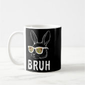 Bruh Oster Day Funny Rabbit Bunny Face Gles Easte Kaffeetasse (Links)