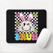 Bruh Ostersonntag Lustiger Hase Eier Groovy Smiley Mousepad (Mit Mouse)
