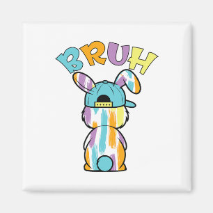 Bruh Ostertag Funny Colorful Rabbit Bunny Oster Magnet